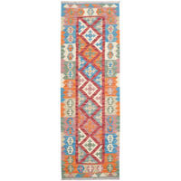 LÄUFER Gashgai Kelim Rot, Bunt 193/64 cm Schurwolle - Multicolor, Textil (64/193cm) - Looma