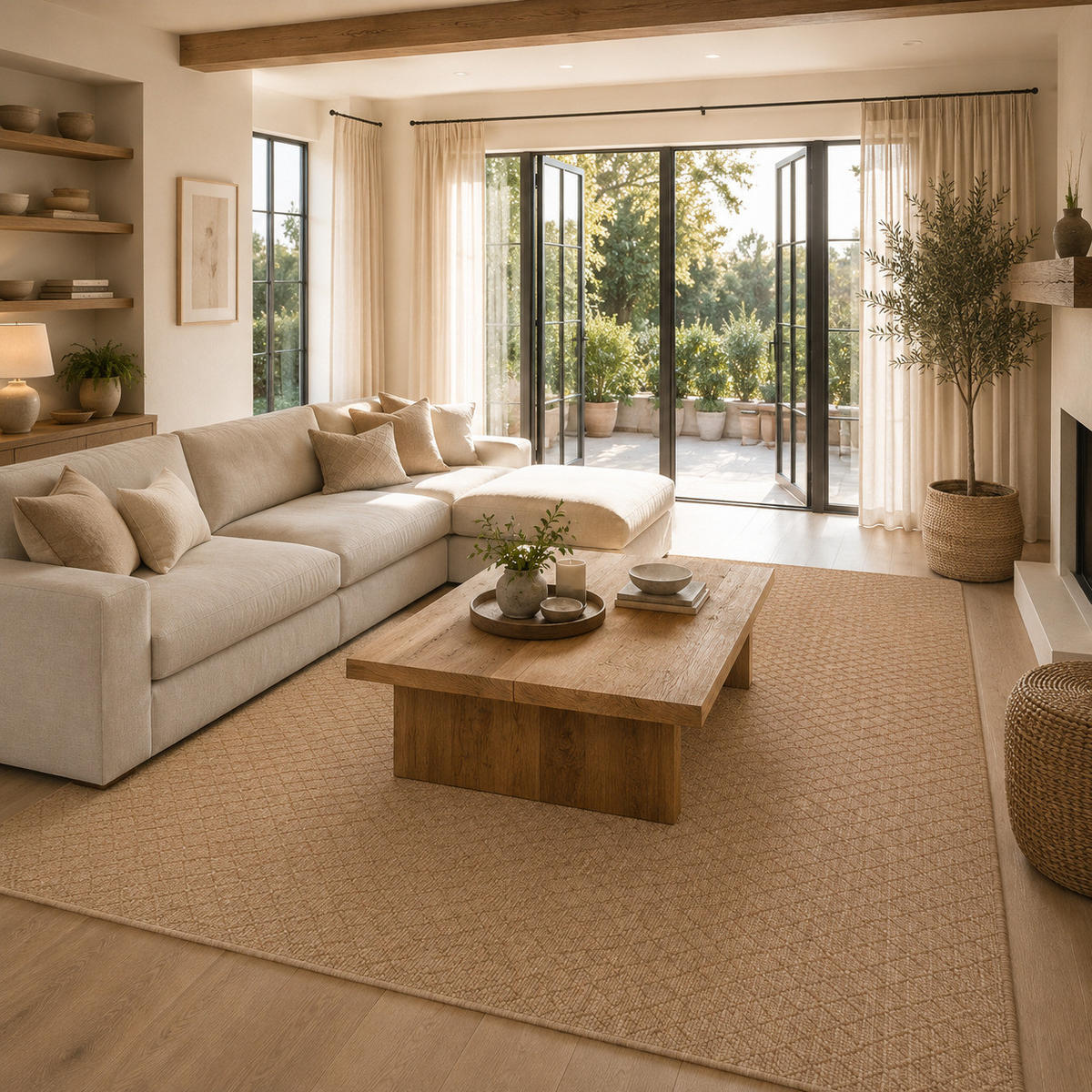 IN- & OUTDOOR FLACHGEWEBE TEPPICH PORTO MELIERT - Beige, Textil (200/250cm) - Snapstyle
