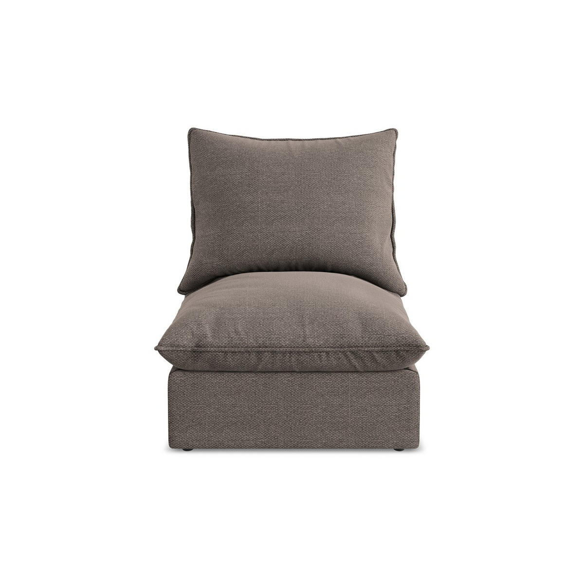 SOFAELEMENT Bouclé Stoff Braun - Schwarz/Braun, Holzwerkstoff/Kunststoff (75/77/90cm) - Makamii
