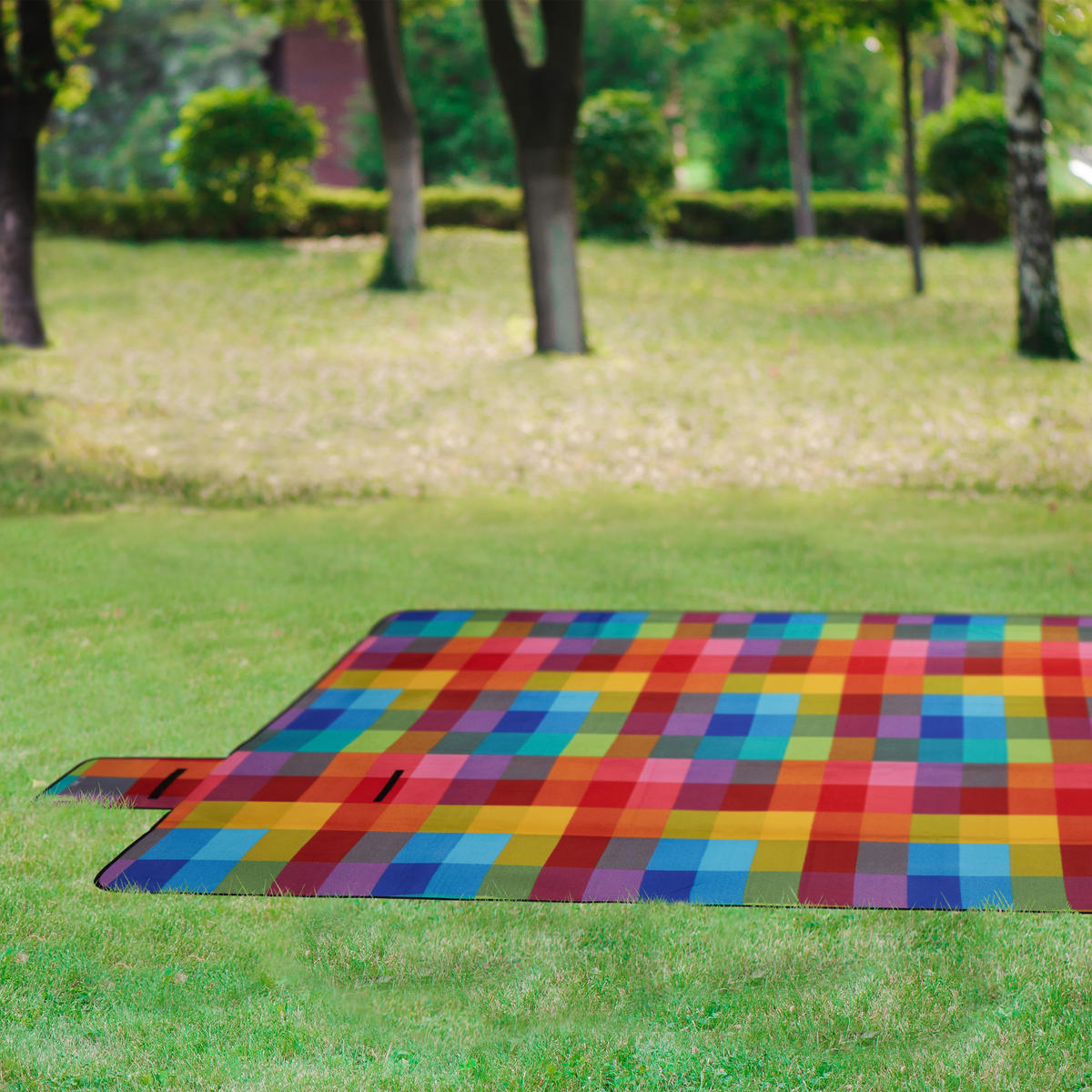 PIKNIKOVÁ deka - různobarevná, kov/textil (200/300cm) - Relaxdays