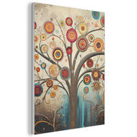 AKUSTICKÝ OBRAZ Strom - Strom života - Farba 50x70 cm - hnedá, plast (50/70/0.9cm) - MuchoWow