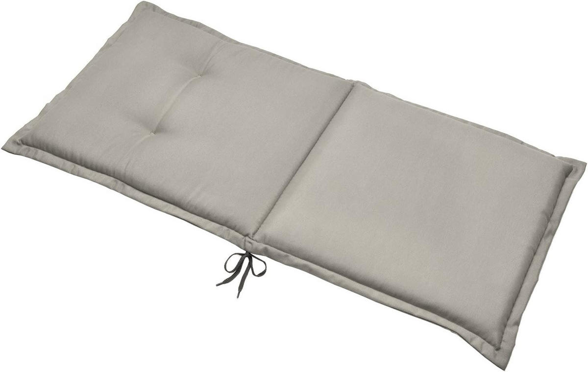 NIEDERLEHNERAUFLAGE Loft NL 100x50x6cm Hellgrau (8tlg) - Hellgrau, Textil (50/6/100cm) - Beautissu 