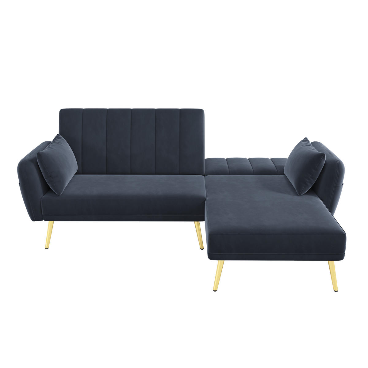 ECKSCHLAFSOFA 191.5/130.5/80 cm Schwarz mit Zusatzecke und Schlaffunktion - Schwarz, Textil (191.5/130cm) - Oxeza