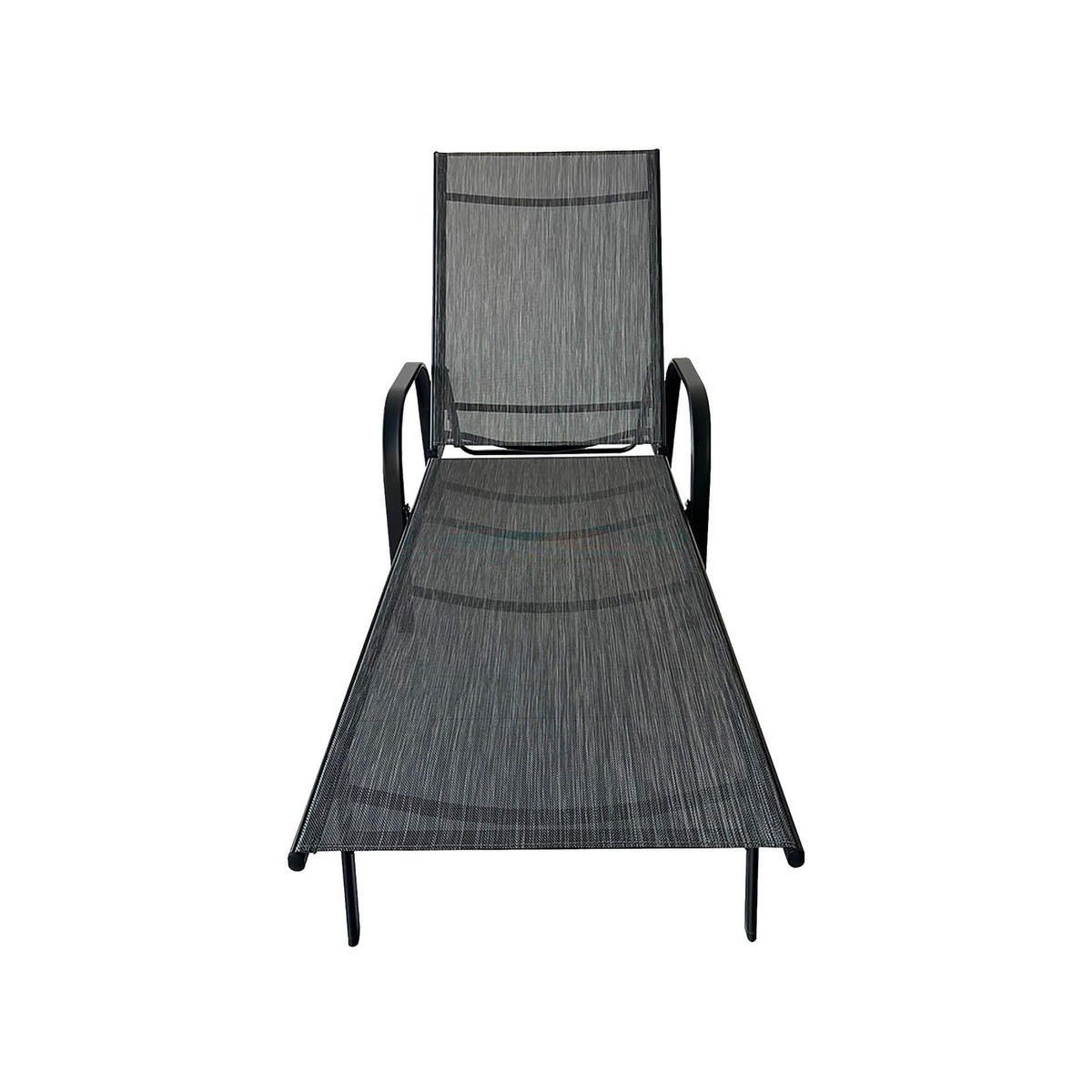 SONNENLIEGE Dunkelgrau 195/95/69 cm - Dunkelgrau, Metall (195/95/69cm) - Mobili Rebecca