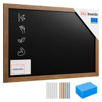 KREIDETAFEL Wasserfest mit lackiertem Holzrahmen 90x60cm - Braun, Holz (90/60/2cm) - ALLboards