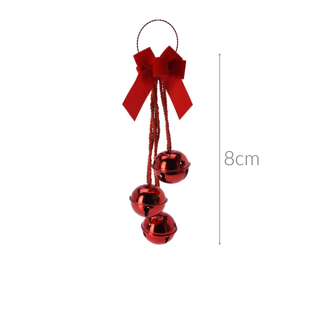 WEIHNACHTSSCHMUCK 3er-Set Glocken 14/14/46 cm - Rot, Kunststoff (14/46/14cm) - Home Styling Collection