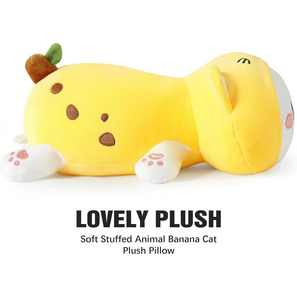 PLÜSCHTIER Katze Banane 30 cm - Gelb, Textil (20/30cm)