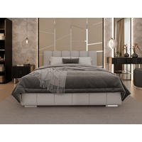 POLSTERBETT Zaira 160x200cm – Elegantes Polsterbett für modernen Wohnstil , ZONIERTE MULTI-TASCHEN-FEDERKERN (24cm), Sandfarben - Sandfarben, Holz (140/200cm) - Homesy