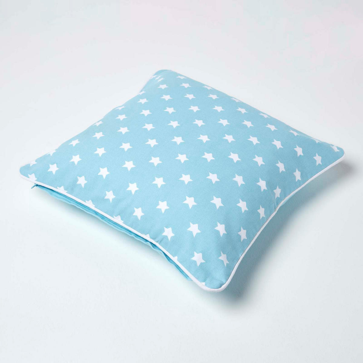 KISSENHÜLLE Sterne 45/45 cm, 100% Baumwolle - Blau, Textil (45/45cm) - Homescapes