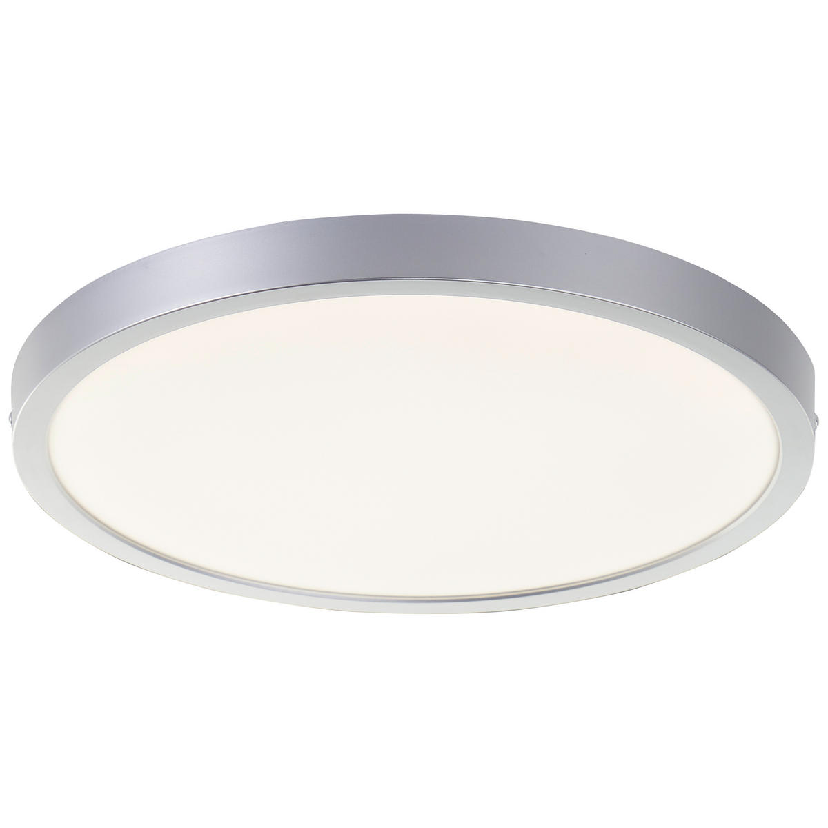 LED DECKENLEUCHTE Navara Silberfarben 37,5/37,5/3,1 cm - Silberfarben, Kunststoff (37.5/37.5/3.1cm) - Brilliant