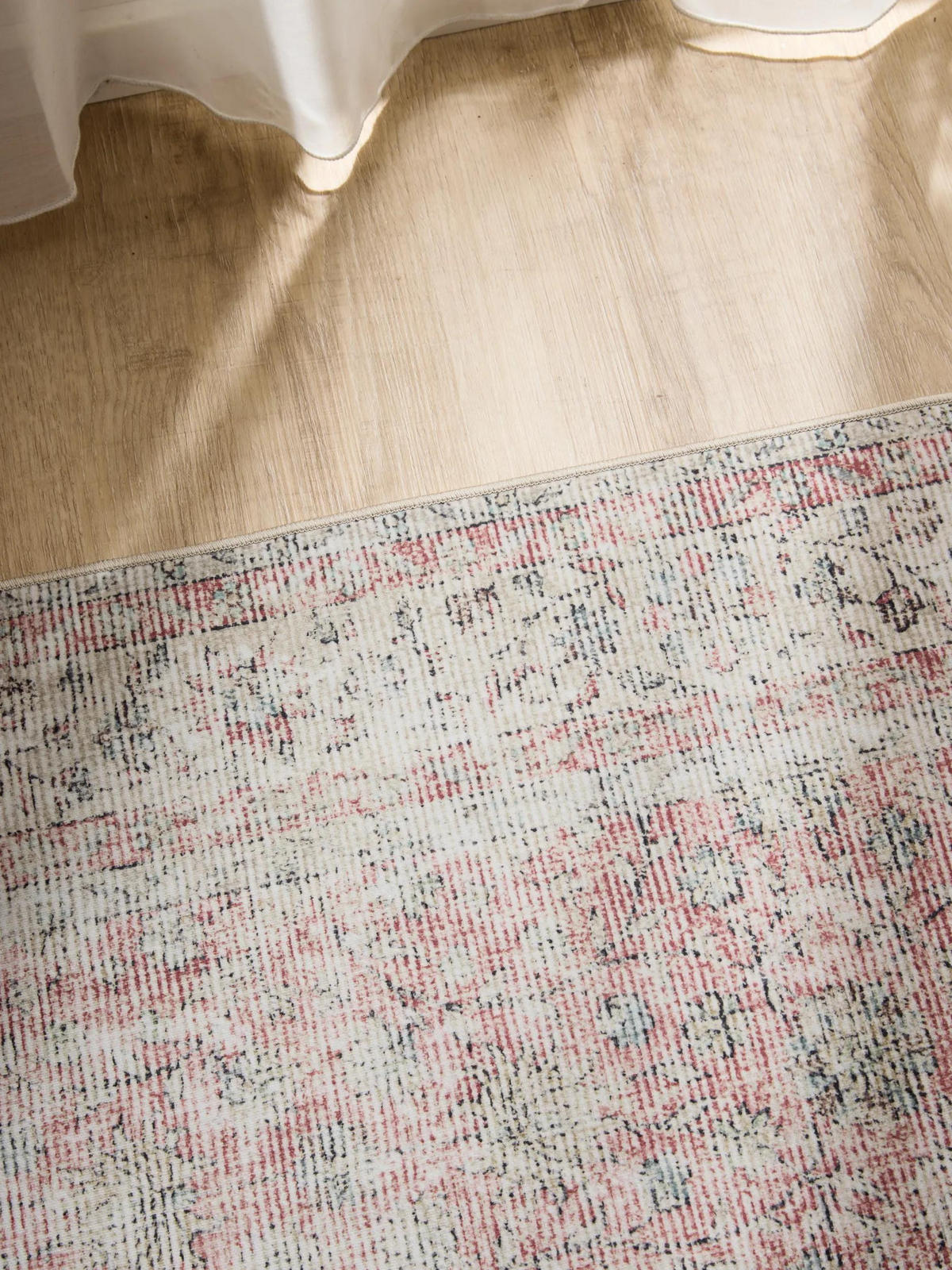 VINTAGE-TEPPICH George waschbar 120x170 cm - Beige/Rosa, Kunststoff (120/170cm) - benuta