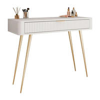 KONSOLE SCARLETT MIT SCHUBLADE BEIGE + GOLD - Beige, Holzwerkstoff (38/100/78cm) - Lookway