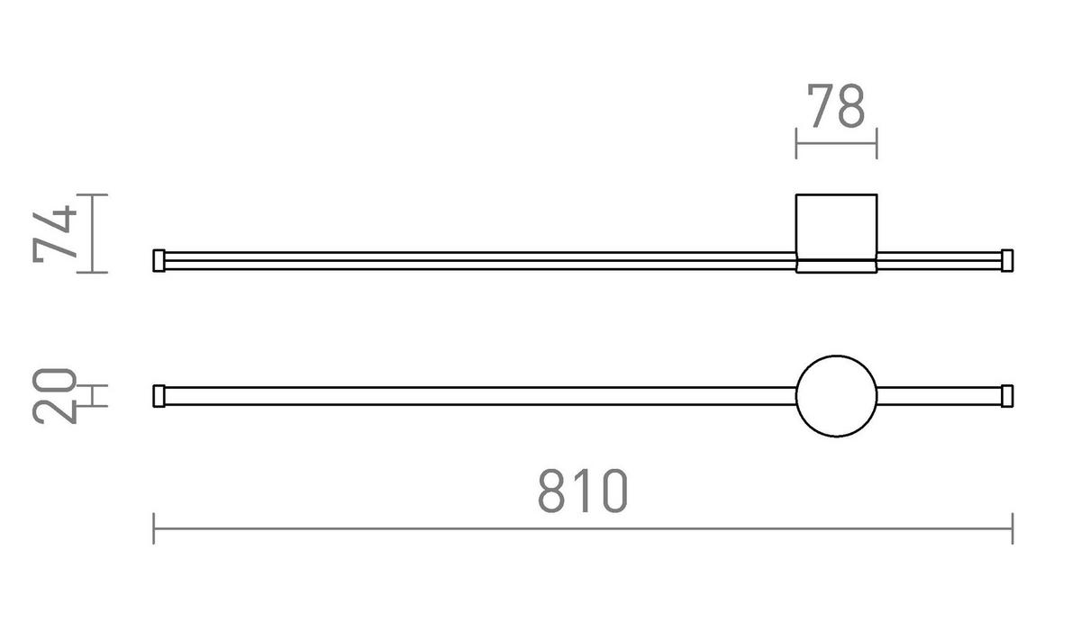 AUSSENLEUCHTE BEEM 80 Schwarzgrau milchfarbenes Acryl 14 W IP54 - Schwarz, Kunststoff (72/78/81cm) - Rendl