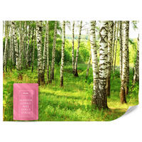 FOTOTAPETE für Esszimmer Birkenwald Bäume Natur 3D 100x70 - Schwarz/Braun, Papier (100/70cm) - Muralo