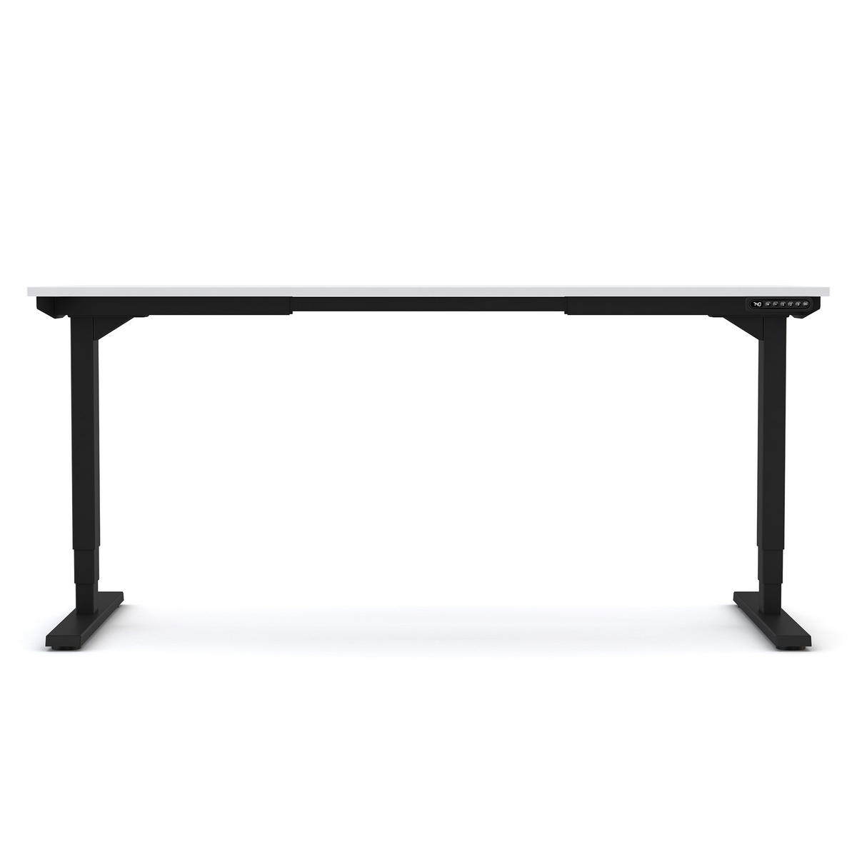 SCHREIBTISCH Elektrisch höhenverstellbarer Schreibtisch Y-Line Signalweiß Schwarz 140/80/62-127cm - Schwarz/Weiß, Holzwerkstoff/Metall (80/140/127cm) - ASSMANN