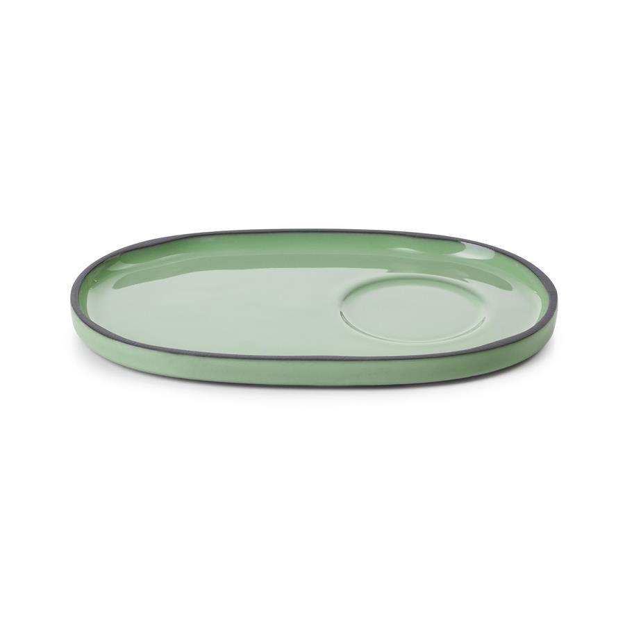 Revol Porcelaine France Untertasse Mintgrün 11.1x1.5x18 cm