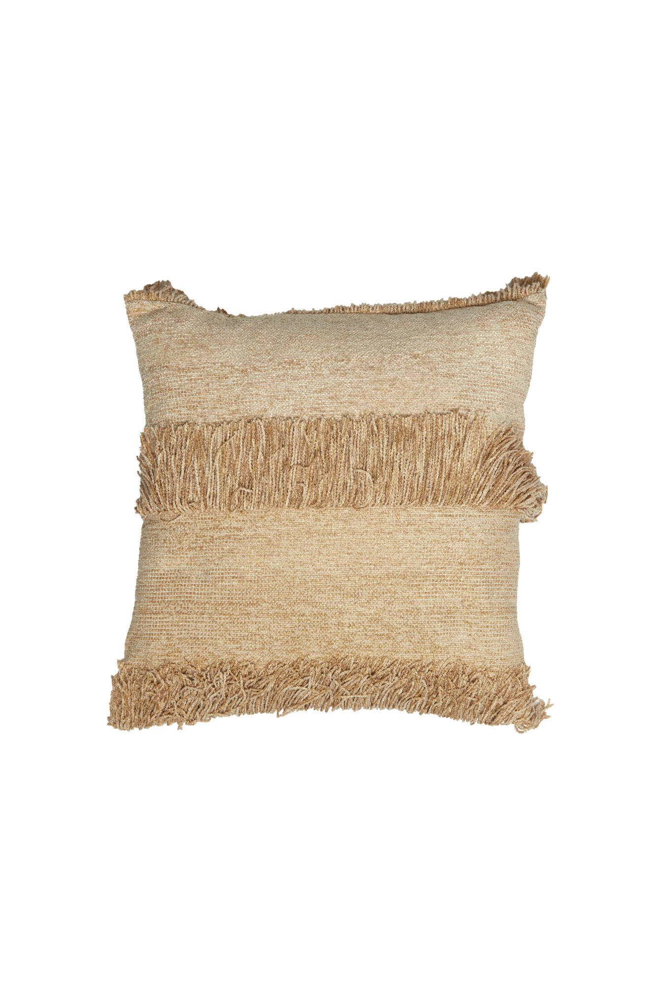 DEKOKISSEN Luani Weiß 45/45/10 cm - Beige, Textil (45/45cm) - Light & Living