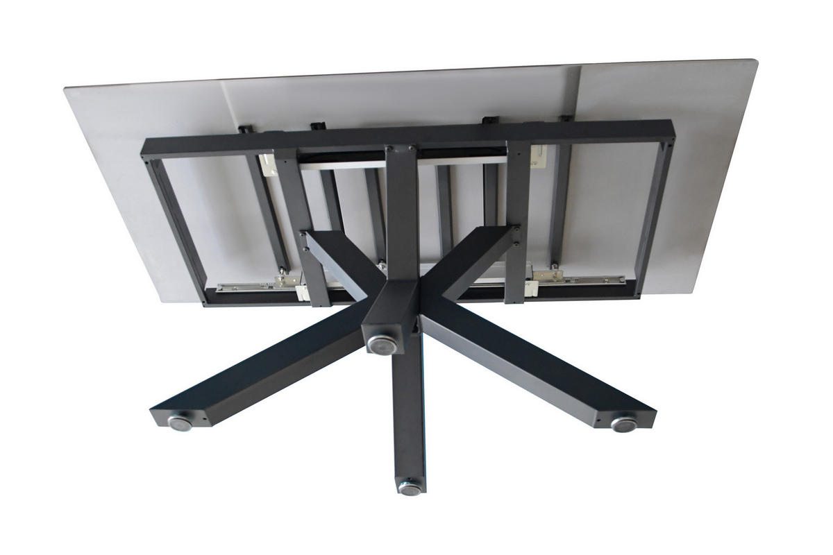 ESSTISCH MIMO - Hellgrau/Schwarz, Keramik (90/180/76cm) - SAM