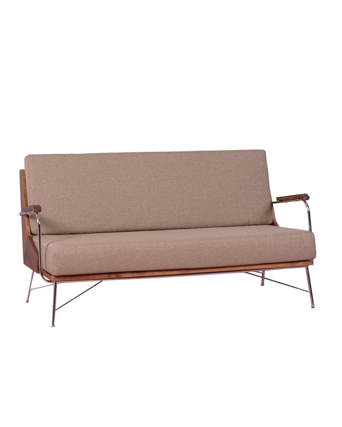 SOFA Holz Beige - Beige, Holz (158/84/71cm) - Nest Dream
