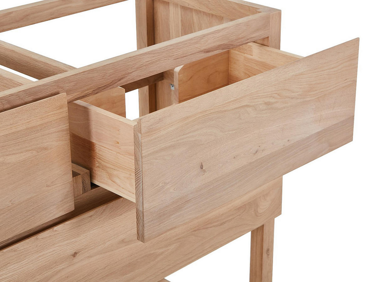 WASCHBECKENUNTERSCHRANK - 120 cmcm x 45 cmcm - Holz, Platte - Naturfarben Hell - TARELO - Naturfarben, Holz (120/88/45cm) - Vente-Unique