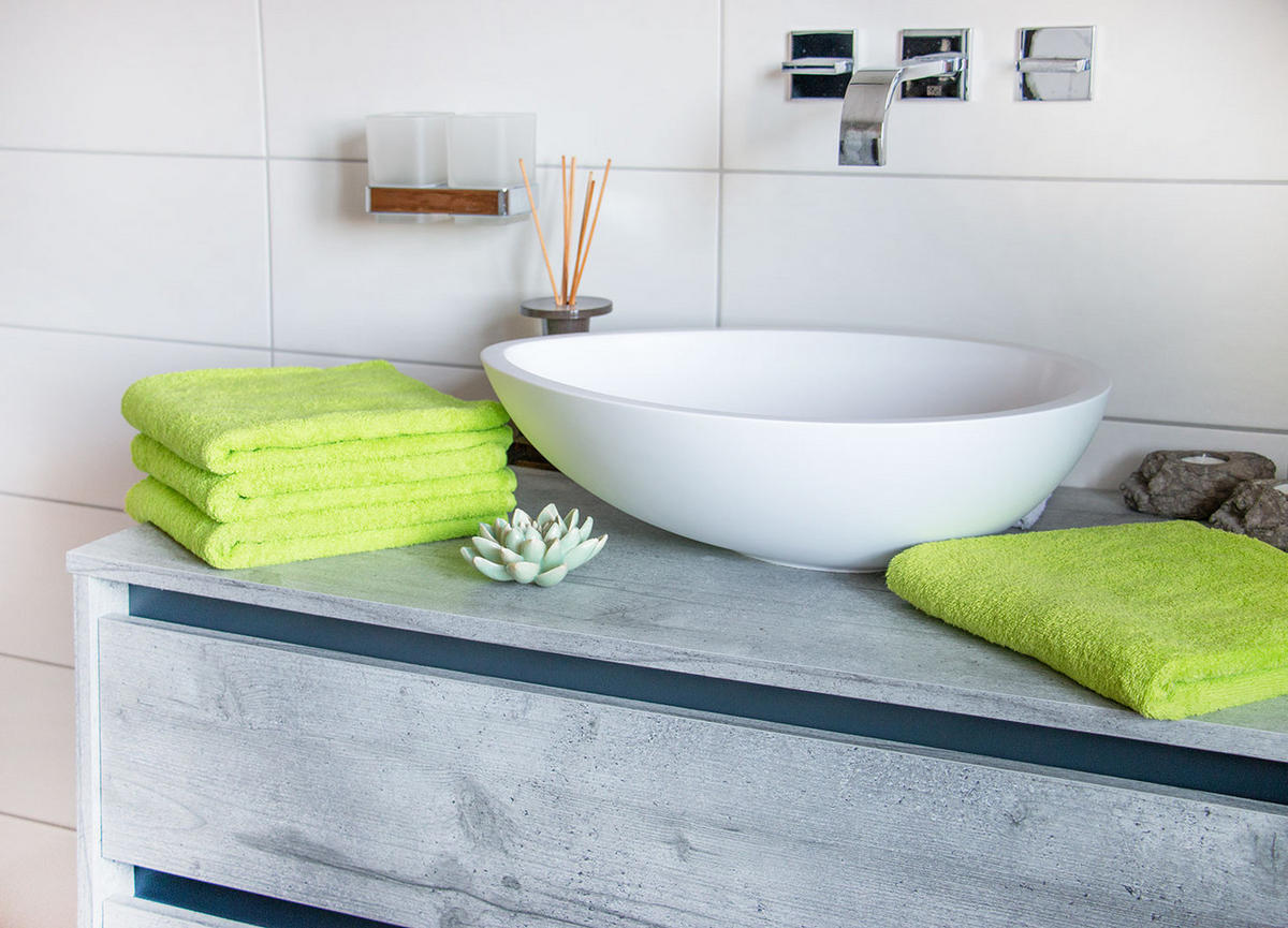 HANDTÜCHER, 4er-Set, 50x100 cm, 100% Baumwolle, Grün - Limette, Textil (50/100cm) - Zollner