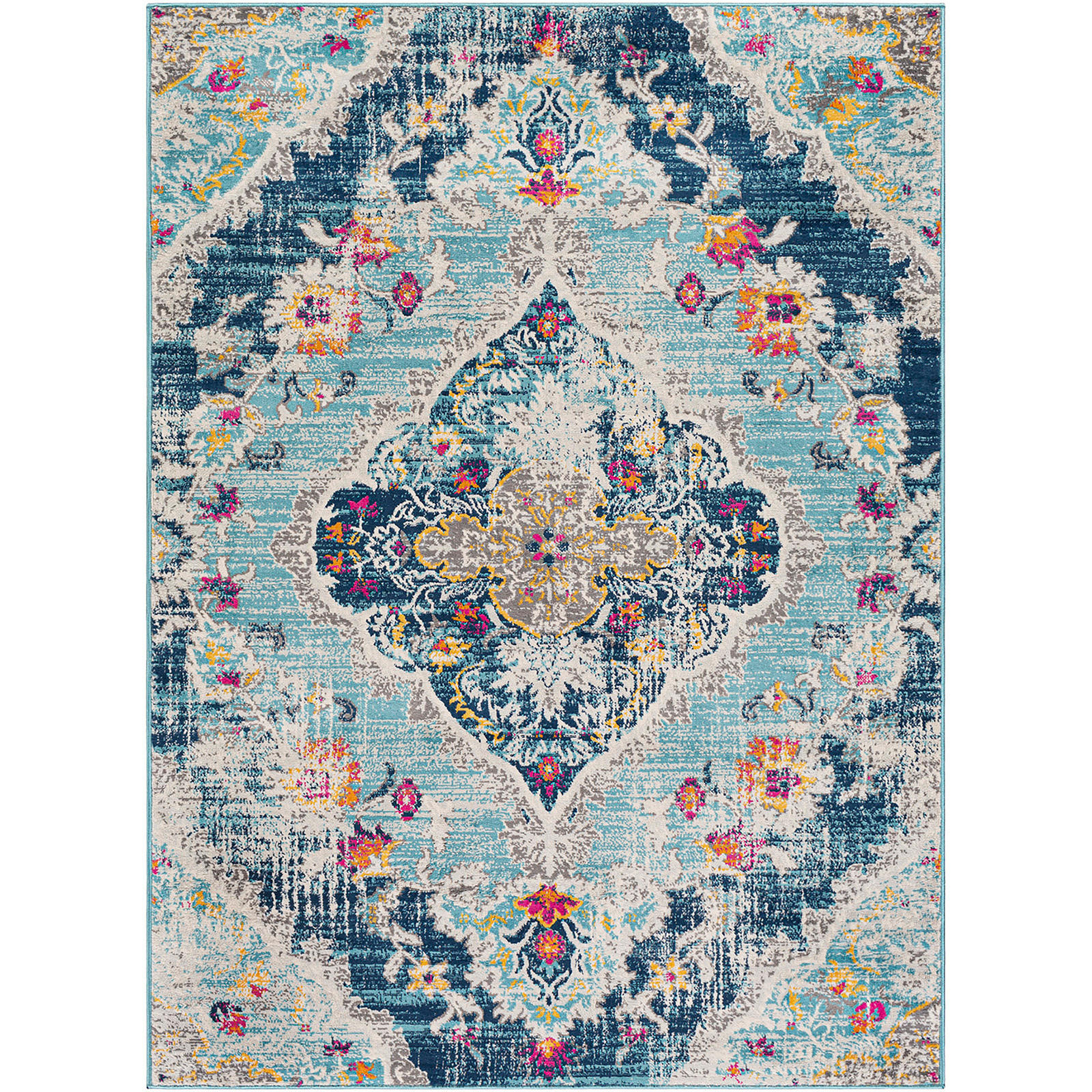 VINTAGE-TEPPICH 100/153 cm Blau - Blau, Naturmaterialien/Textil (100/153cm) - LIVABLISS