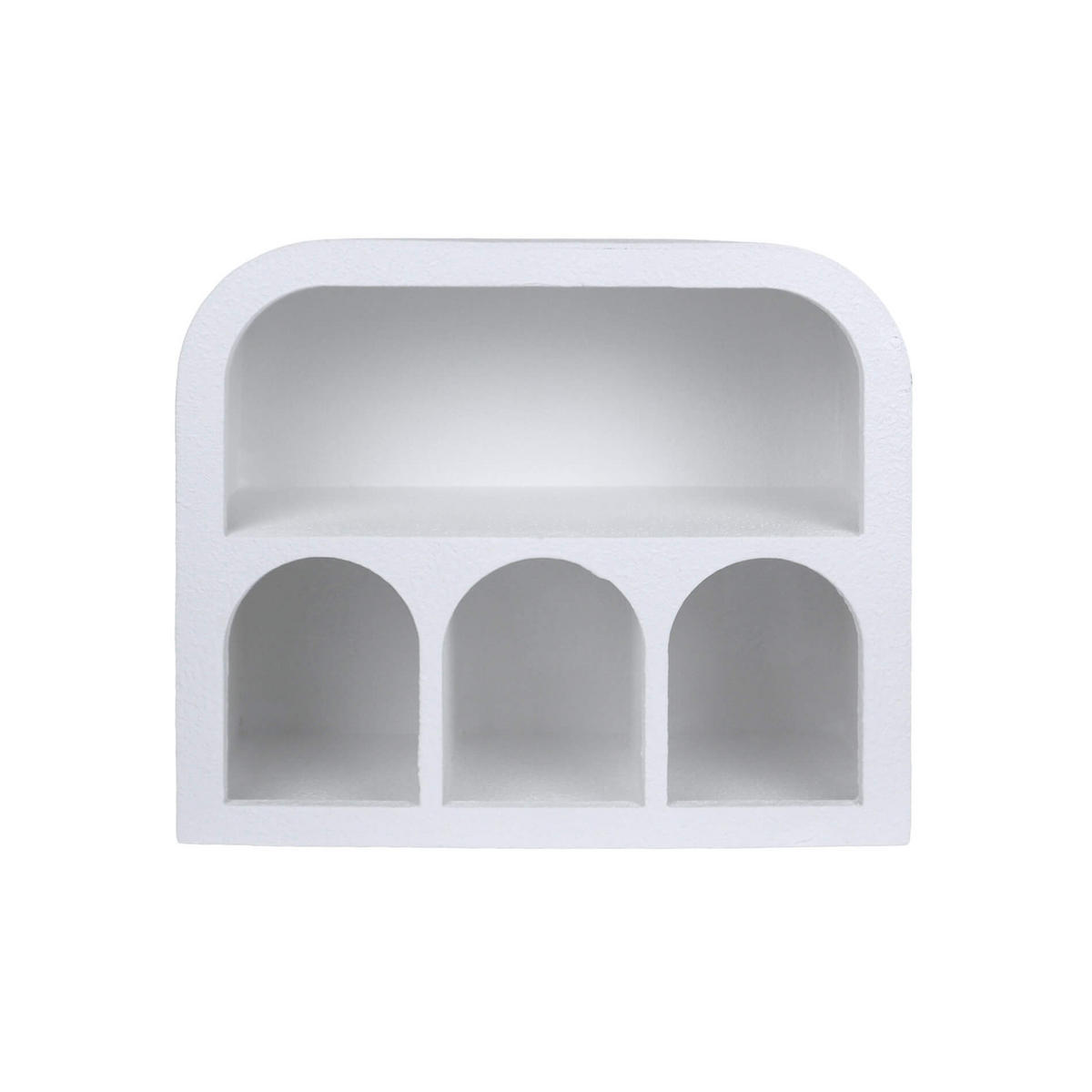 WANDREGAL Aurelia 35.5/14/30.5 cm - Weiß, Holzwerkstoff (35.5/30.5/14cm) - Mobili Rebecca