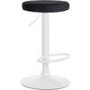 BARHOCKER Samt schwarz - Schwarz/Weiß, Textil/Metall (38.5/60/38.5cm) - CLP