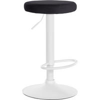 BARHOCKER Samt schwarz - Schwarz/Weiß, Textil/Metall (38.5/60/38.5cm) - CLP