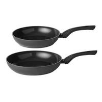 BRATPFANNEN-SET BratPFANNENSET Stonehenge 2-teilig - ø 24 und 28 cm - keramische Antihaftbeschichtung - Schwarz, Metall - Sola