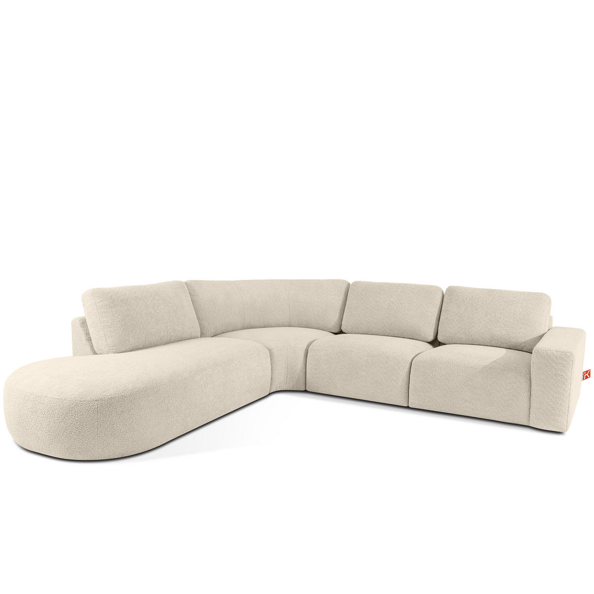 ECKSOFA LINKS ZUCCO, Hellbeige - Hellbraun, Holz/Holzwerkstoff (304/293cm) - KONSIMO®