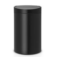ABFALLBEHÄLTER Touch Bin mit Kunststoffeinsatz, Matt Black, 40 L - Schwarz, Metall (48.3/76.5/32.8cm) - Brabantia