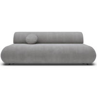 3-SITZER SCHLAFSOFA Grau Chenille - Schwarz/Grau, Kunststoff/Textil (214/74/100cm) - Selsey