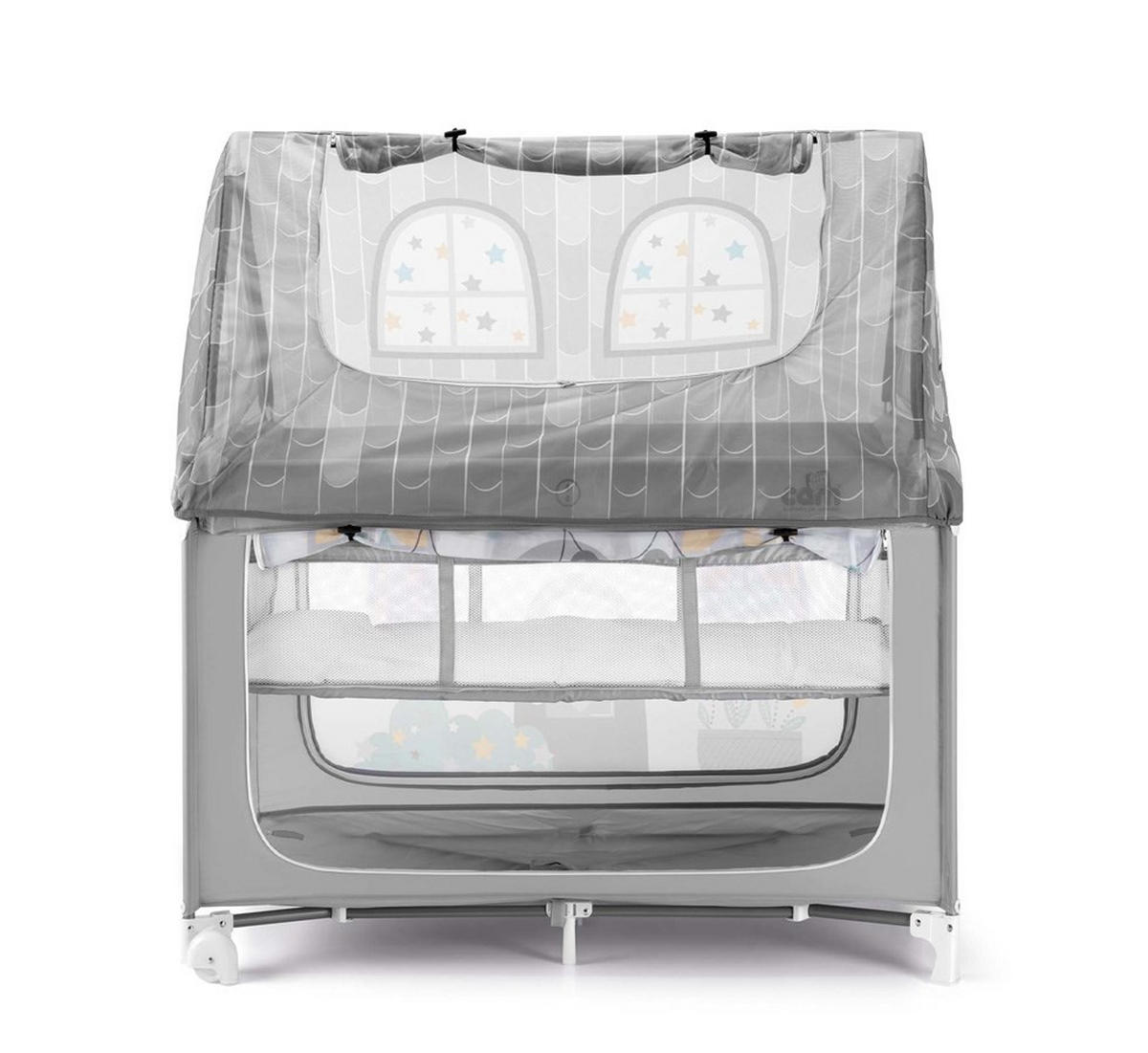 REISEBETT und Spielhaus Daily Dolci Sogni - Grau, Kunststoff/Textil (205/215cm) - Cam il Mondo del Bambino S.p.A.