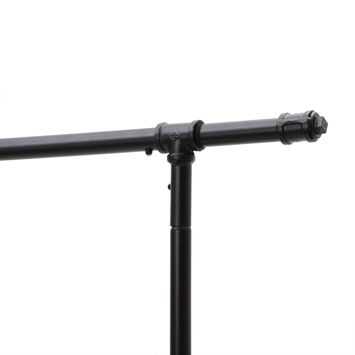 KLEIDERSTANGE - Schwarz, Metall (49/198/130cm) - Hansiro