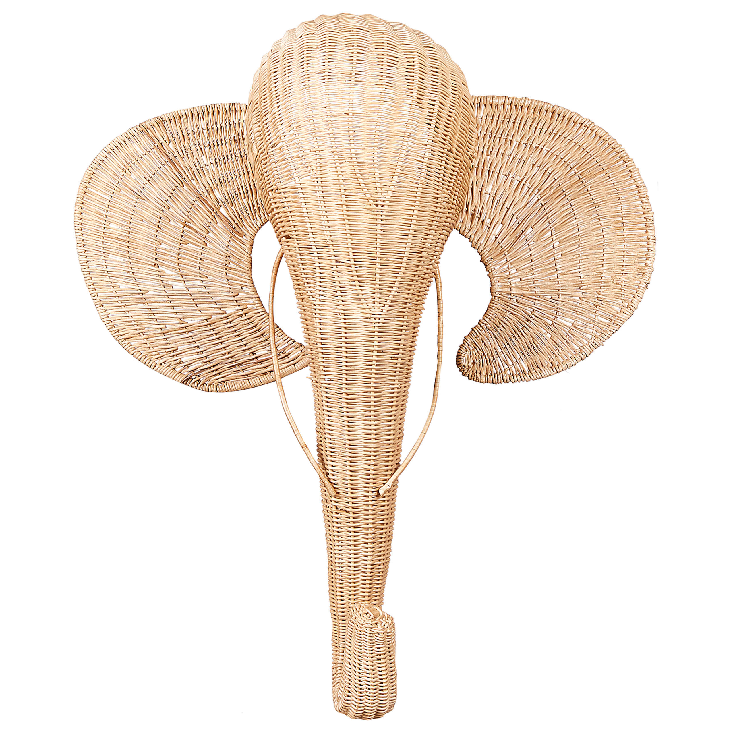 WANDDEKORATION Rattan natürlich Gruney - Naturfarben, Naturmaterialien (74/83/13cm) - Beliani