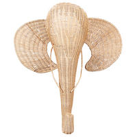WANDDEKORATION Rattan natürlich Gruney - Naturfarben, Naturmaterialien (74/83/13cm) - Beliani