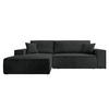 ECKSOFA Farese Schwarz Cordbezug - Schwarz, Kunststoff/Textil (267/167cm) - Selsey