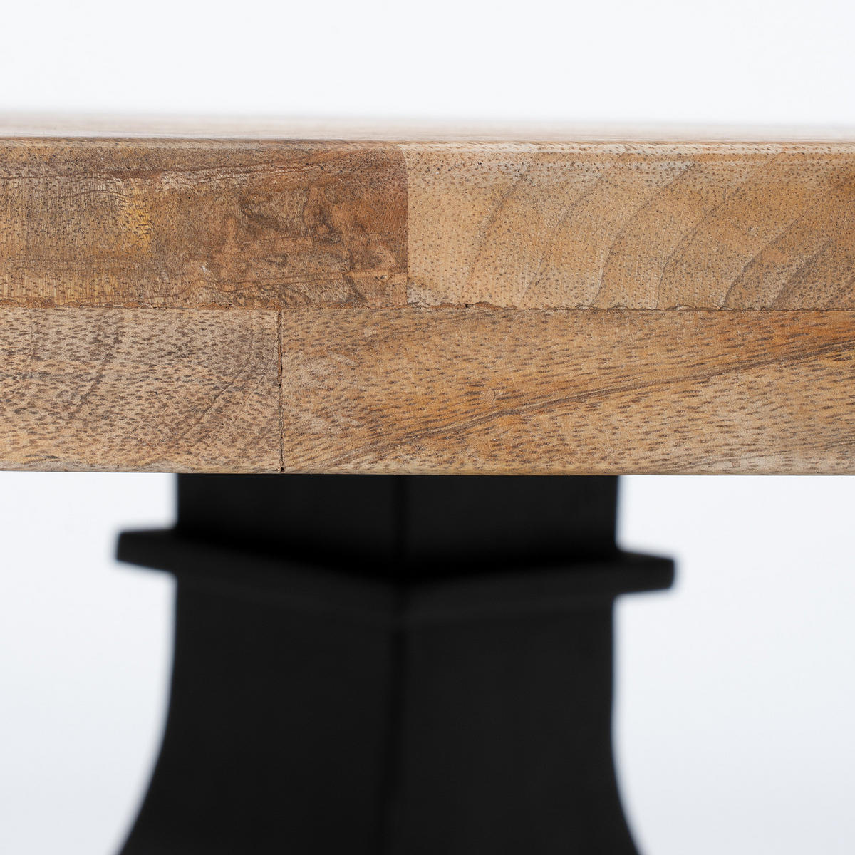 MASSIVER ESSTISCH - Massivholz - Mangoholz - Schwarz/Braun, Holz (135/135/82cm) - home24