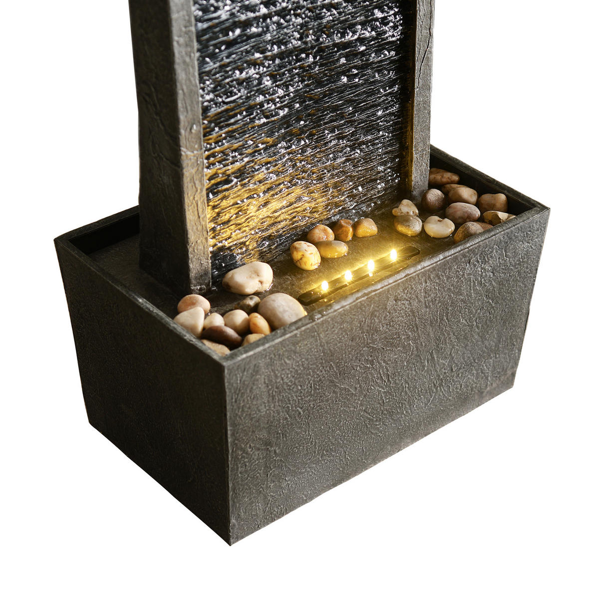 GARTENBRUNNEN 98cm - Schwarz, Kunststoff (34/22/98cm) - Teamson Home