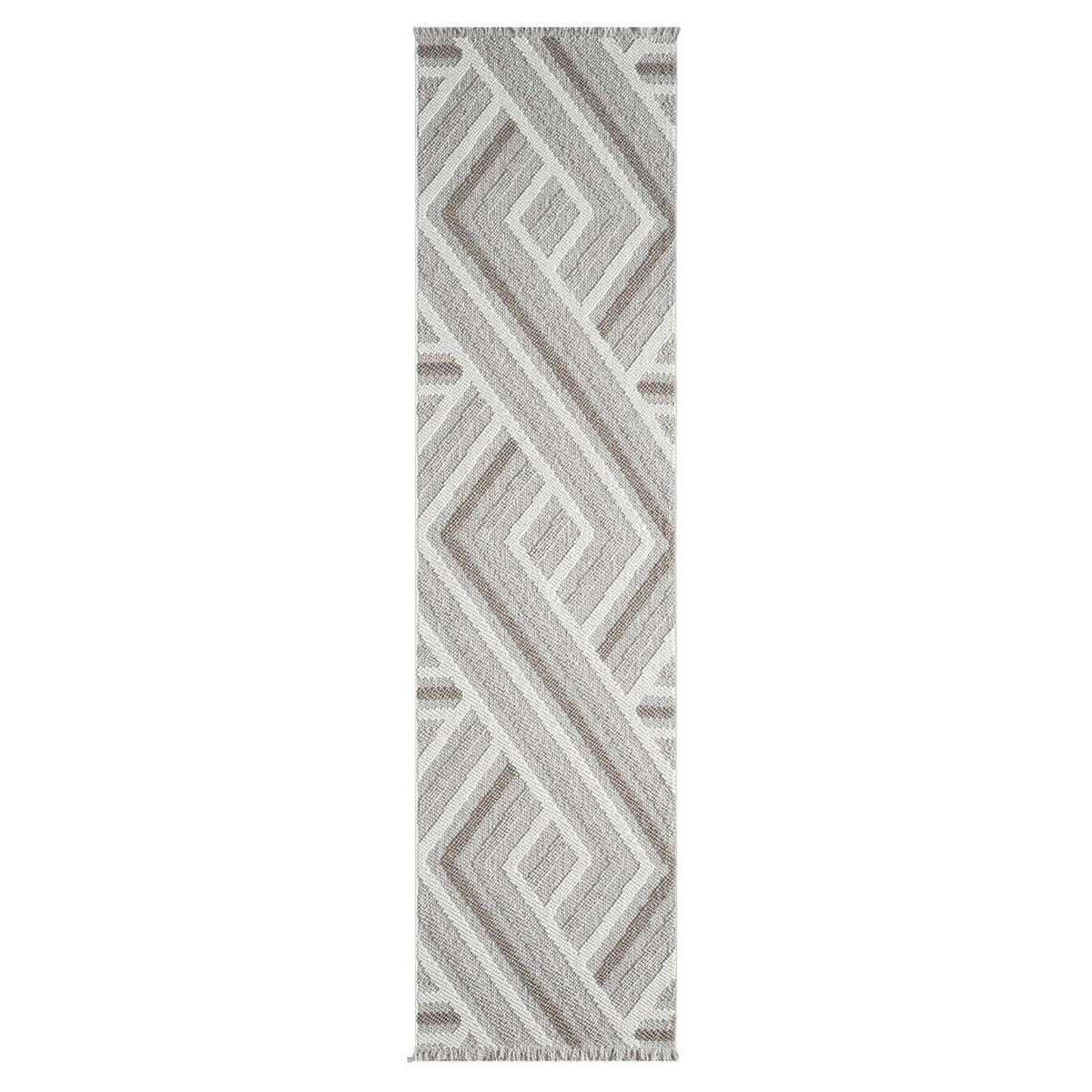 KURZFLOR-TEPPICH Lindo 7590 Beige 80x300 cm - Beige/Grau, Textil (80/300cm) - carpet city