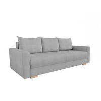 3-SITZER-SCHLAFSOFA ELMA mit Bettfunktion, hellgrau - Hellgrau, Holz (92.5/79/230cm) - Panda Möbel