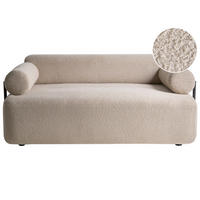 POHOVKA 2-místná Bouclé Béžová Elva - béžová, textil (170/74/100cm) - Beliani