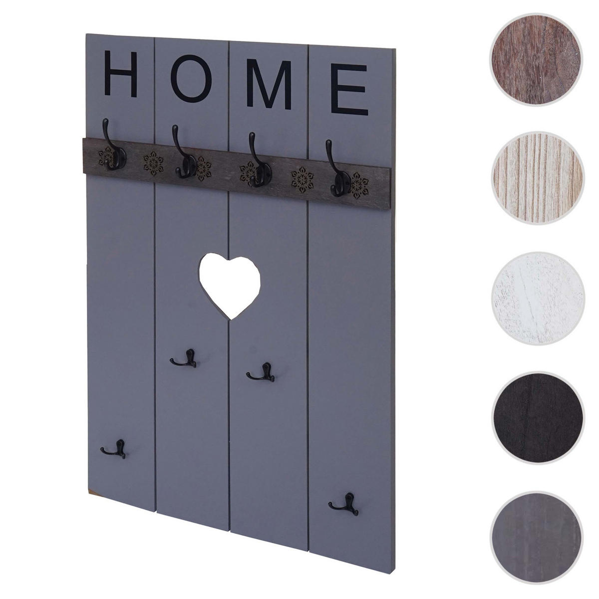 WANDGARDEROBE HOME SHABBY-LOOK Grau, Blau - Blau/Grau, Holz (60/91/8cm) - MCW