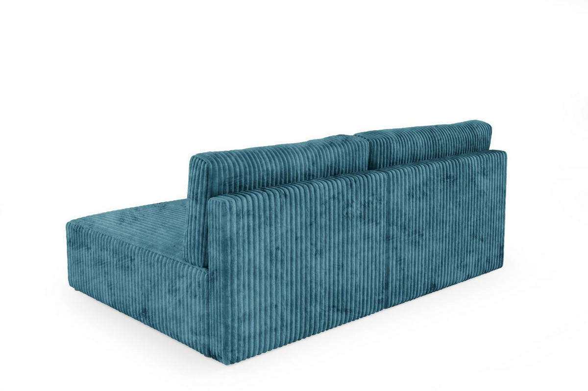 ECKSOFA Natalia Xs - Blau, Holzwerkstoff/Textil (210/149cm) - Fun Möbel