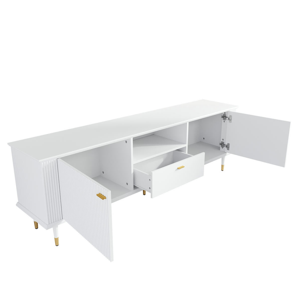 TV-LOWBOARD Weiß 170/36/54 cm - Weiß, Holzwerkstoff (170/54/36cm) - PANGIVO