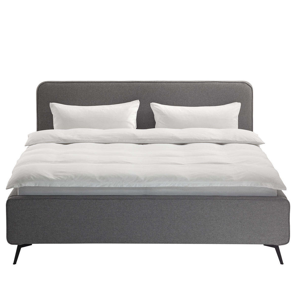 POLSTERBETT - Grau, Textil (200/200cm) - home24