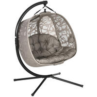HÄNGESESSEL, Stahl, Polyester, Sand - Sandfarben, Kunststoff/Metall (103/172/130cm) - Outsunny