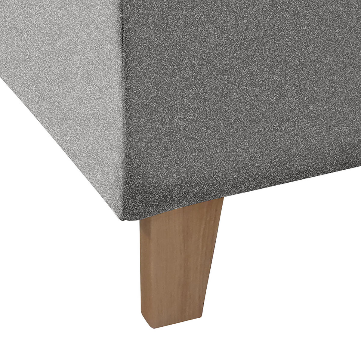 POLSTERBETT - Webstoff - Grau, Textil (140/200cm) - home24