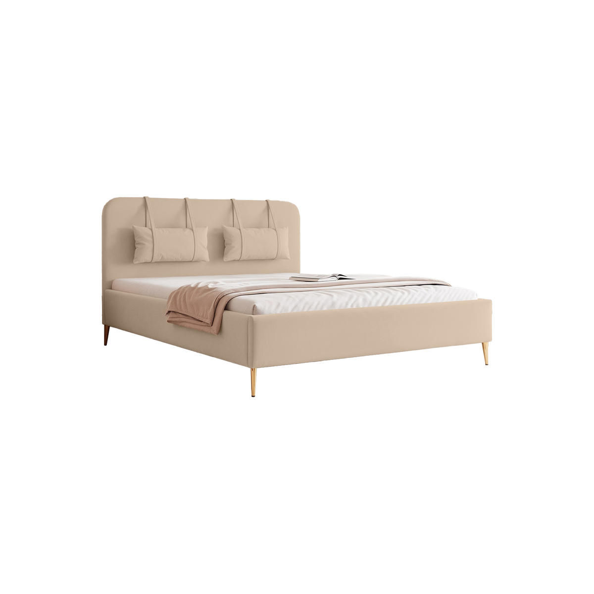 POLSTERBETT Rexal 200x200 cm, Beige - Beige, Textil (200/200cm) - Fedve